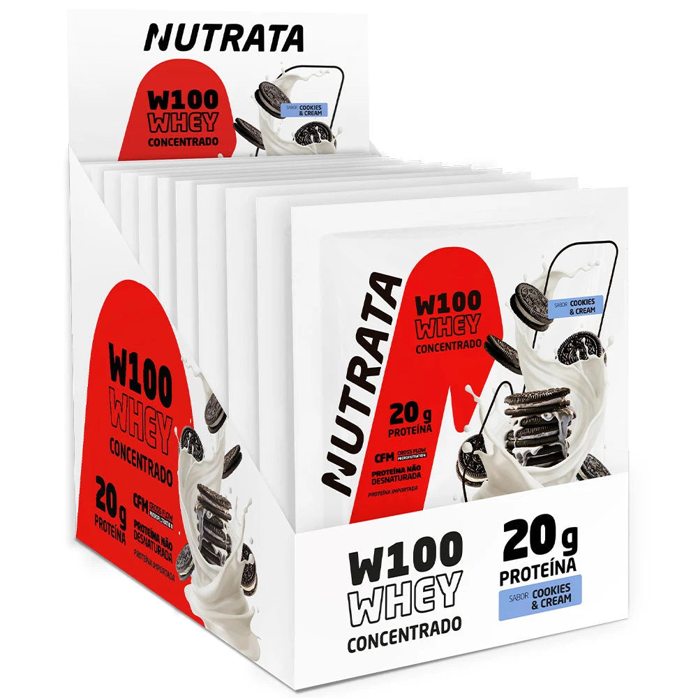 W100 Whey Concentrado Nutrata — Cookies & Cream