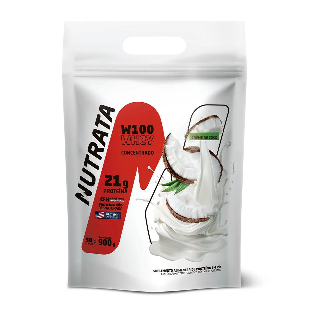 W100 Whey Concentrado Nutrata — Creme de Coco