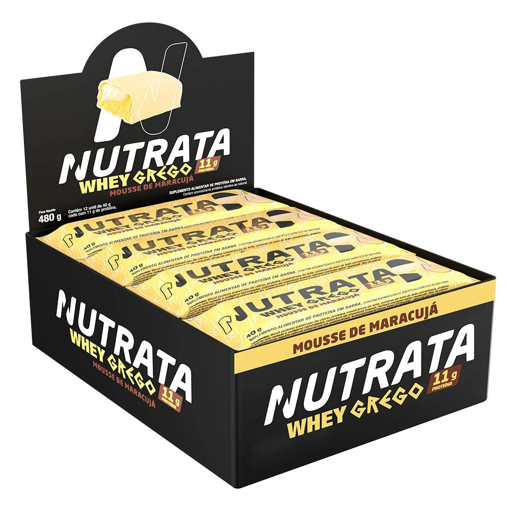 Whey Grego Bar Nutrata 40g (display 12) — Mousse de Maracujá