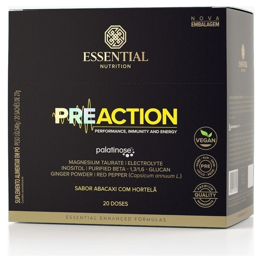 Pre-Action Energy Drink Abacaxi com Hortelã 20 sachês