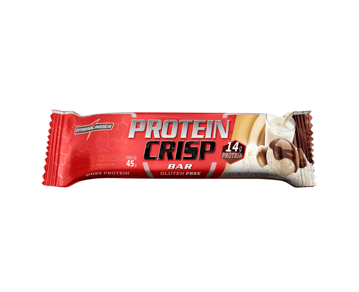 Protein Crisp Bar Integralmédica Leite com Creme de Avelã / 1 Unidade