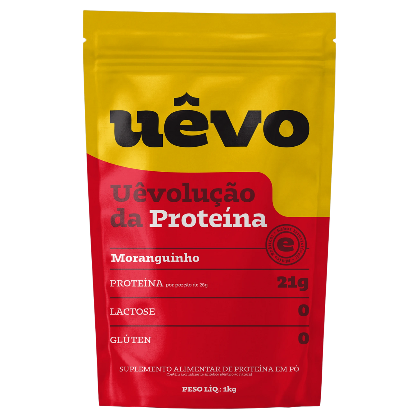 Pouch de Proteína Uêvo 1 kg sabor Moranguinho