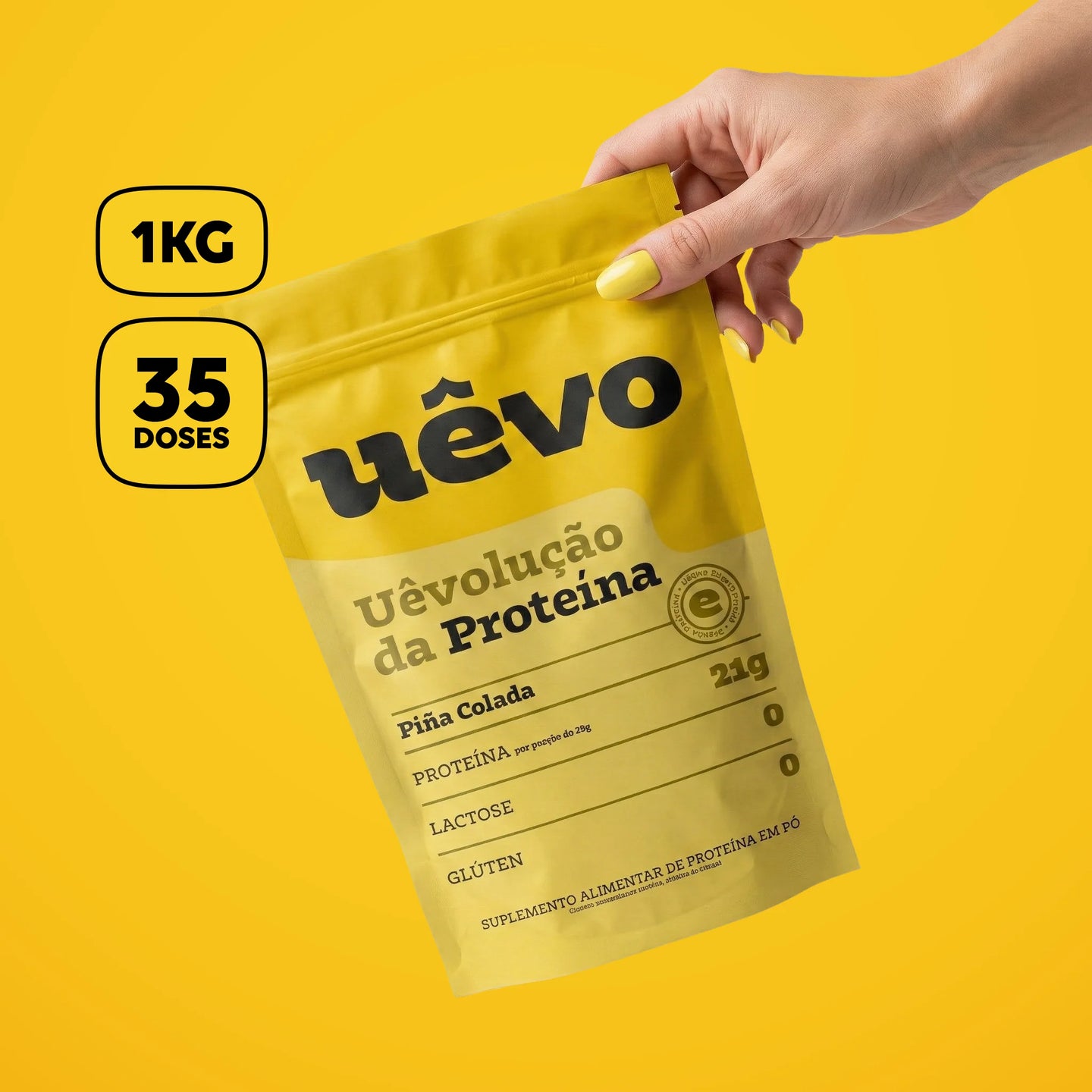 Proteína Uêvo Piña Colada: 1 kg, 35 doses