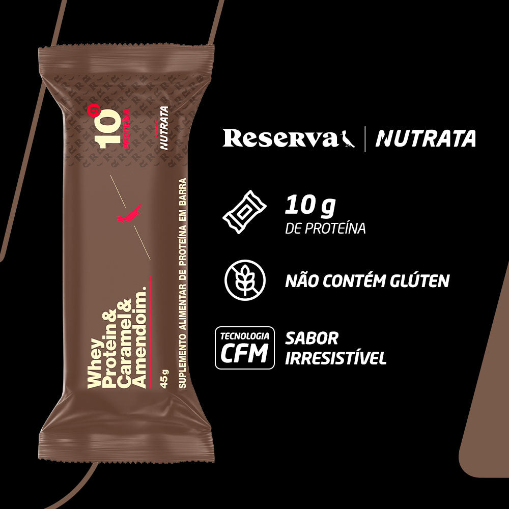 Barra Reserva Caramel Protein Caramelo e Amendoim Nutrata 45 g