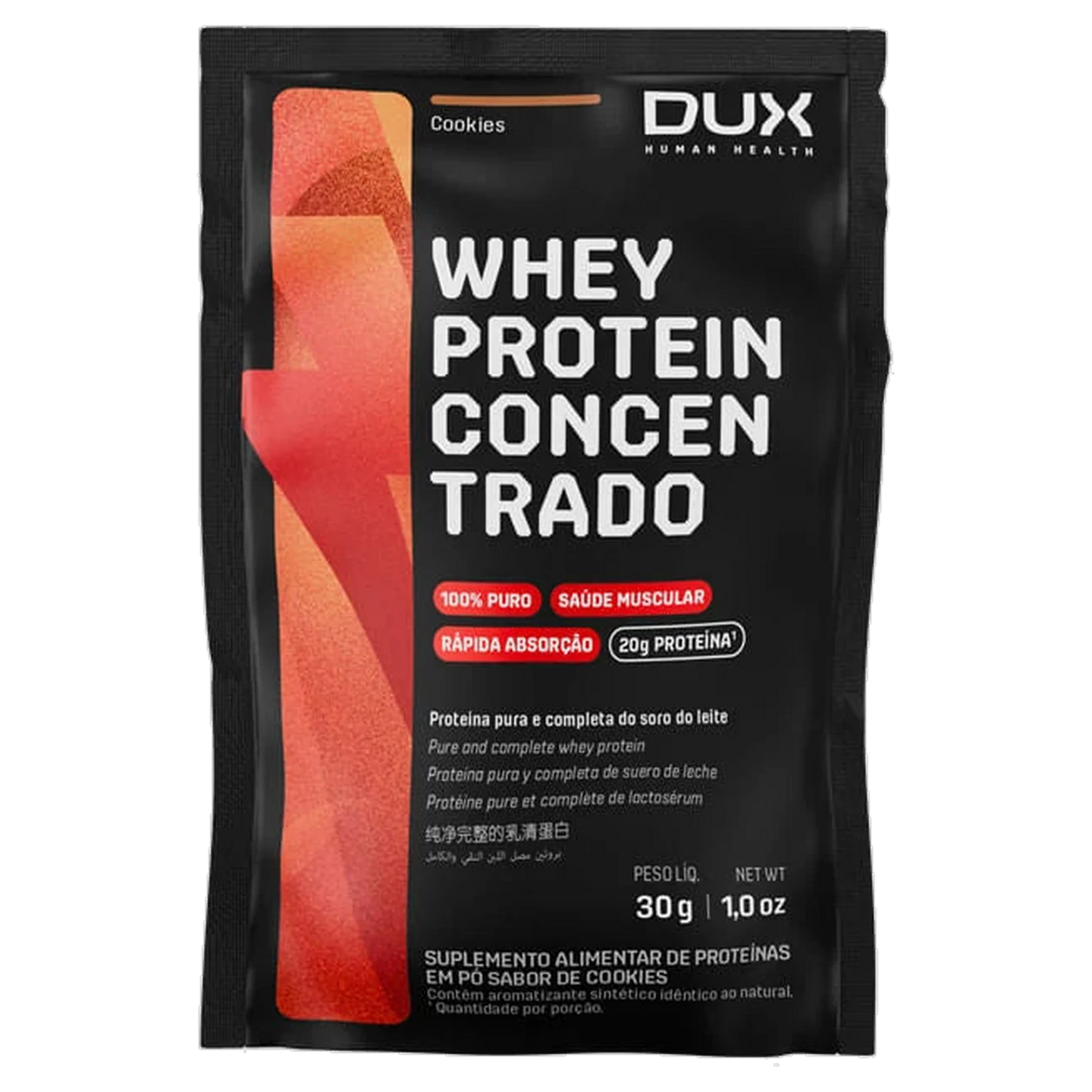 Whey Protein Concentrado Sachê DUX Chocolate Branco