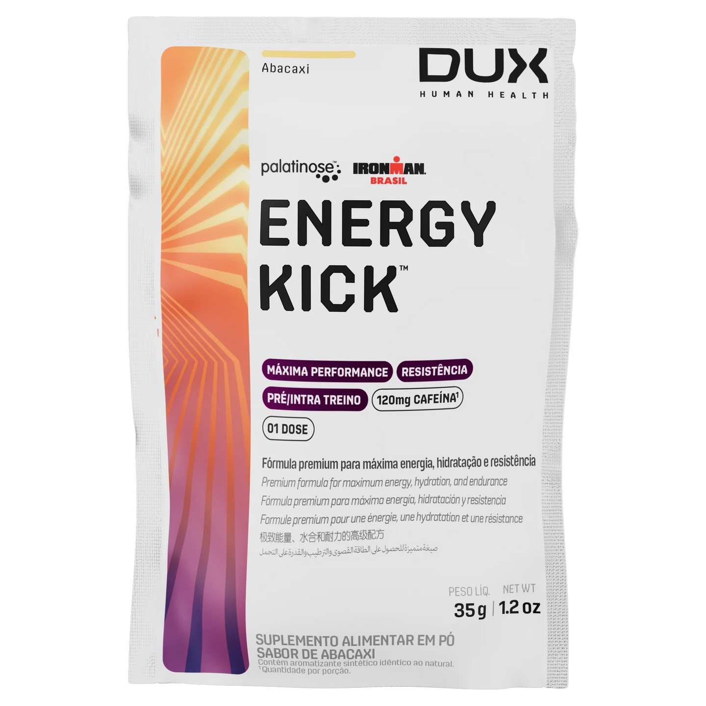 Energy Kick Cafeína Sachê DUX Abacaxi