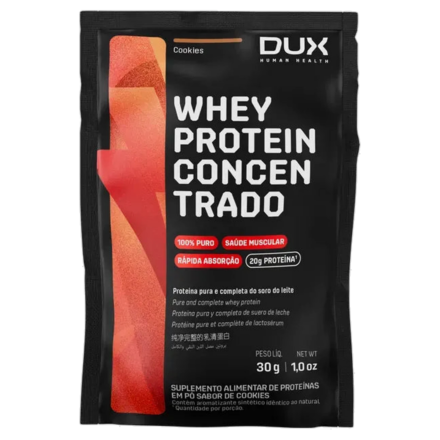 Whey Protein Concentrado Sachê DUX Morango