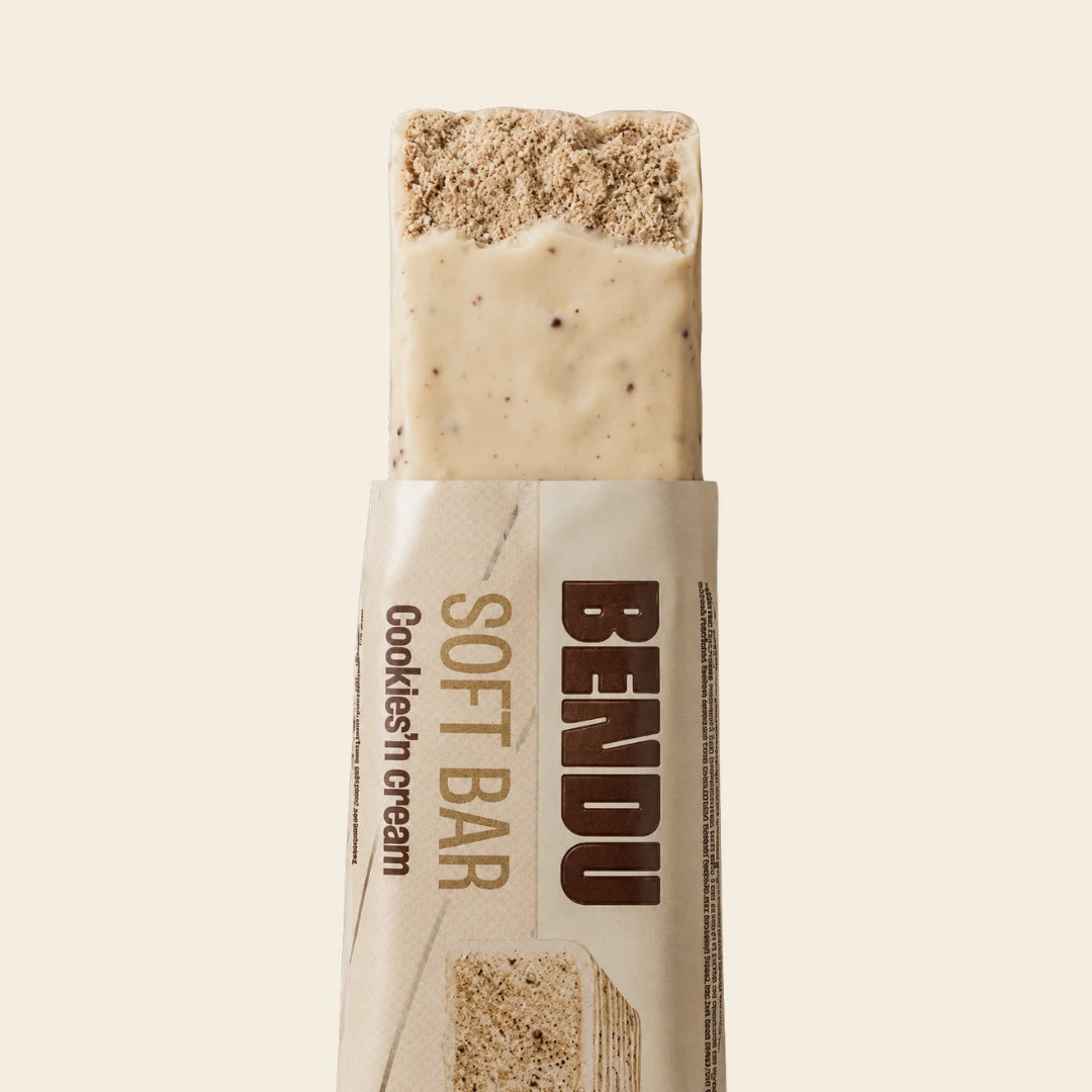 Soft Bar Cookies Bendu 45 g aberta mostrando o recheio prensado