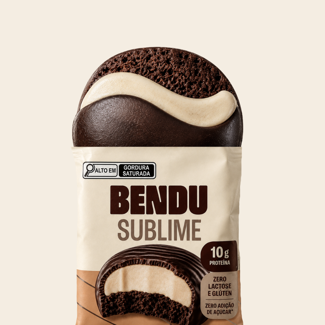 Sublime Baunilha Bendu 40 g sobre a embalagem aberta