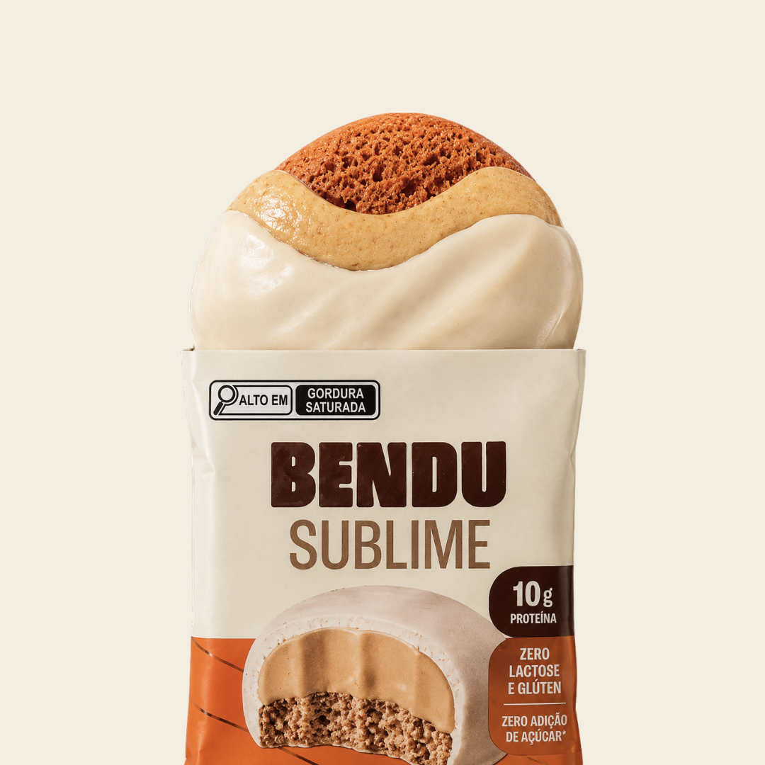 Sublime Doce de Leite Bendu 40 g sobre a embalagem aberta