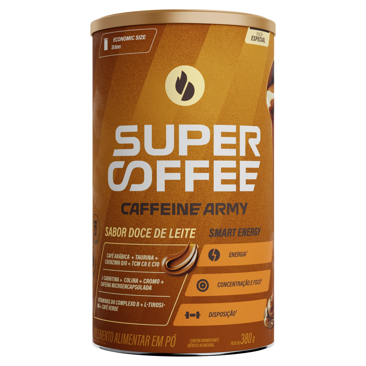 SuperCoffee Doce de Leite 380g Economic Size Caffeine Army