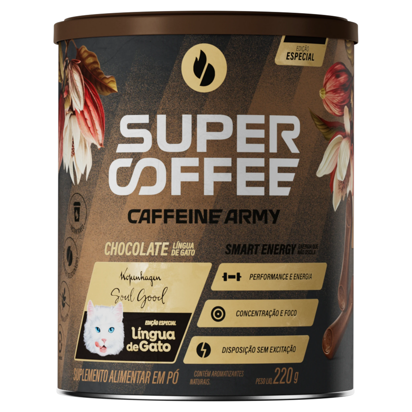 SuperCoffee Chocolate Língua de Gato 220g Kopenhagen