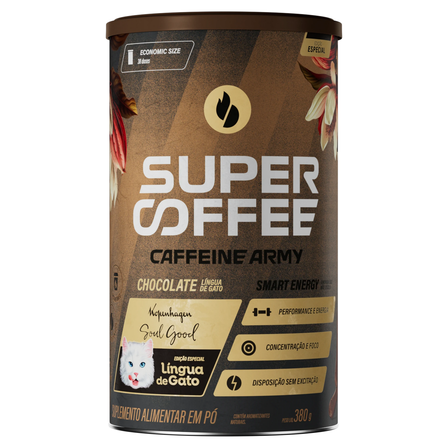 SuperCoffee Chocolate Língua de Gato 380g Kopenhagen Economic Size