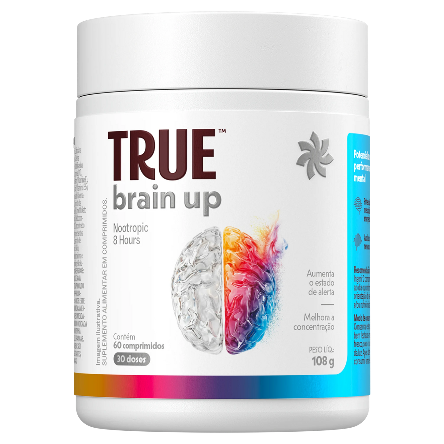 True Brain Up 8h 60 cápsulas - frente