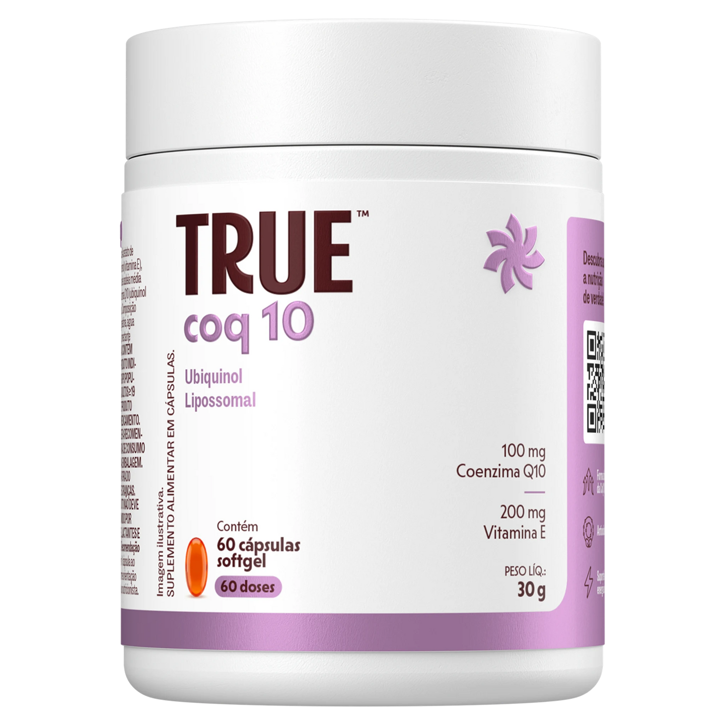 True CoQ10 Ubiquinol 60 cápsulas - frente