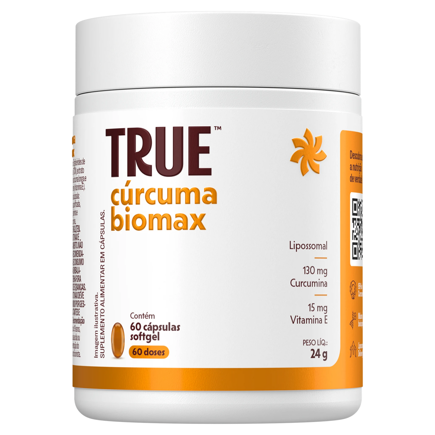 True Cúrcuma Biomax 60 cápsulas - frente