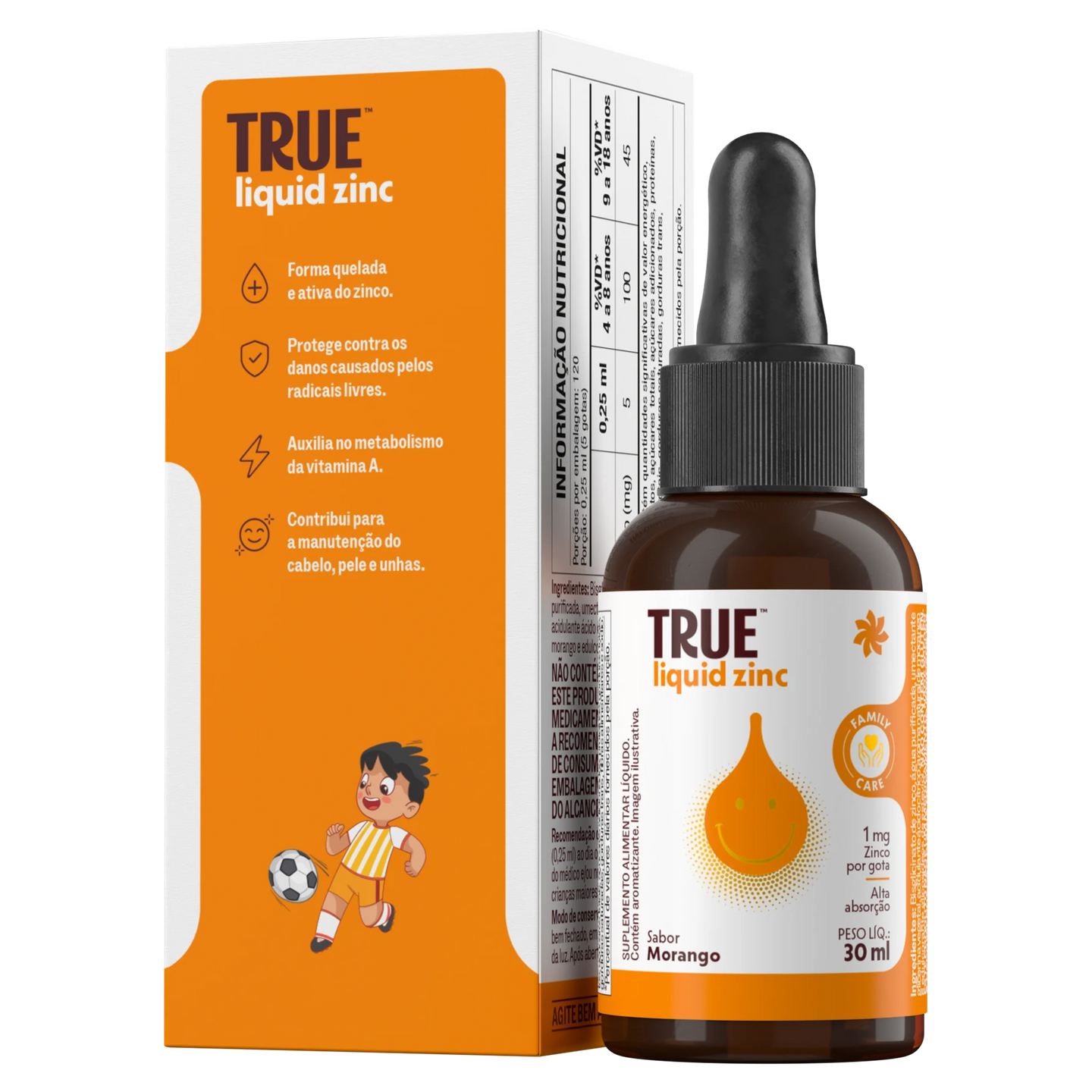 True Zinco Líquido - lateral direita