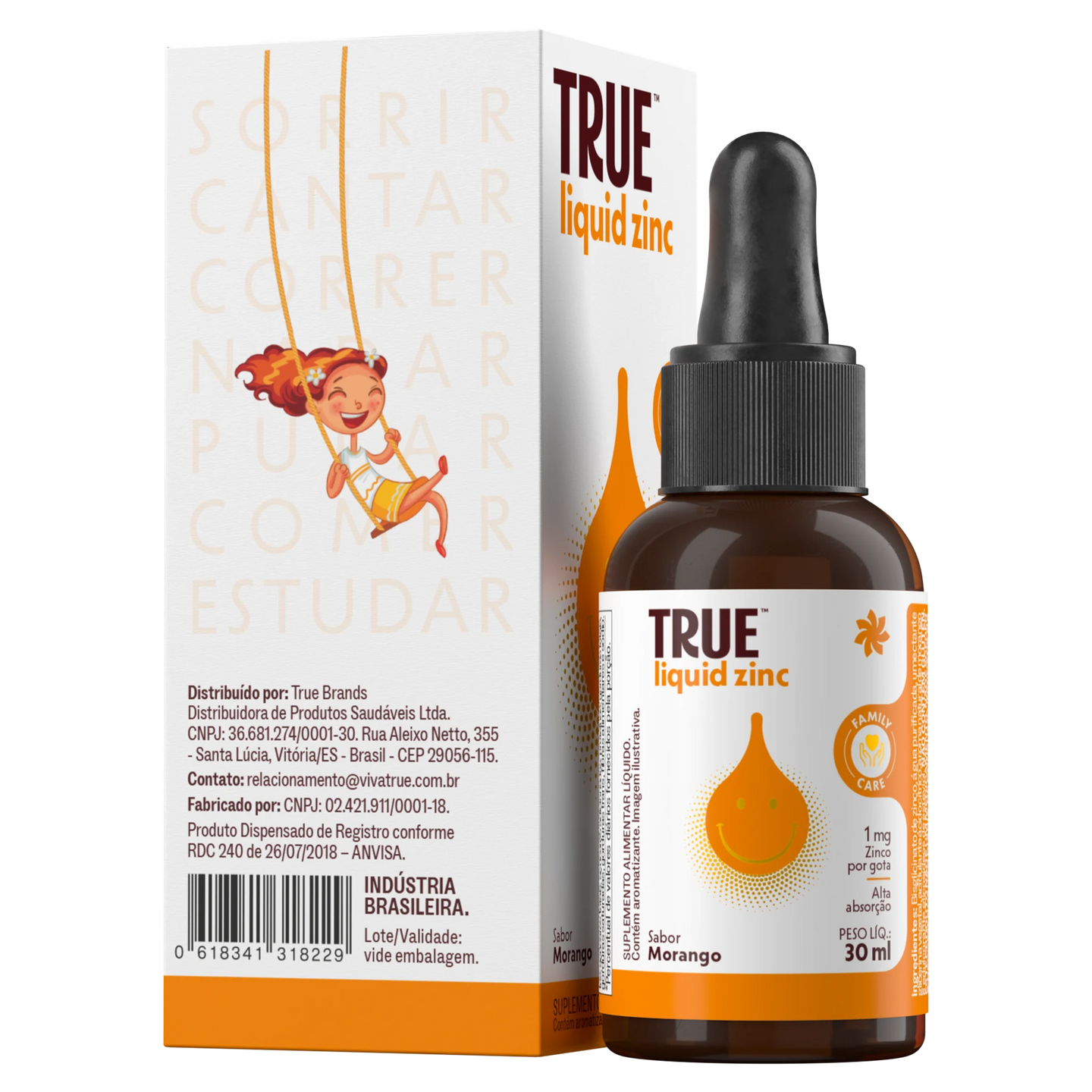 True Zinco Líquido - lateral esquerda
