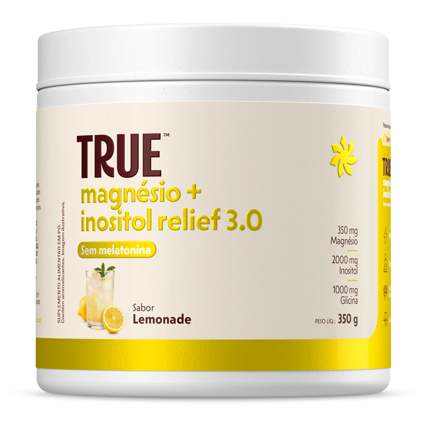 Kit Duplo Magnésio + Inositol 3.0 TRUE — pote sabor Lemonade