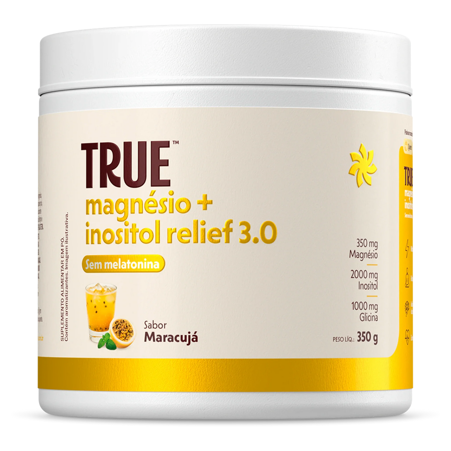 Kit Duplo Magnésio + Inositol 3.0 TRUE — pote sabor Maracujá