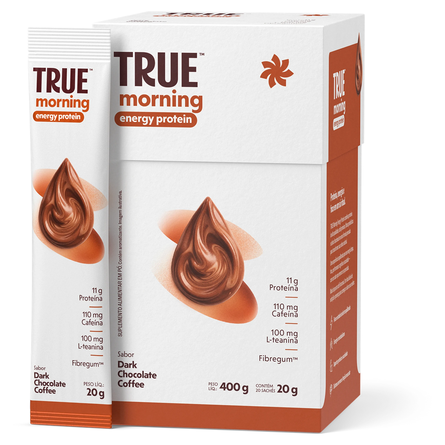 True Morning Dark Chocolate Coffee - sachê e caixa