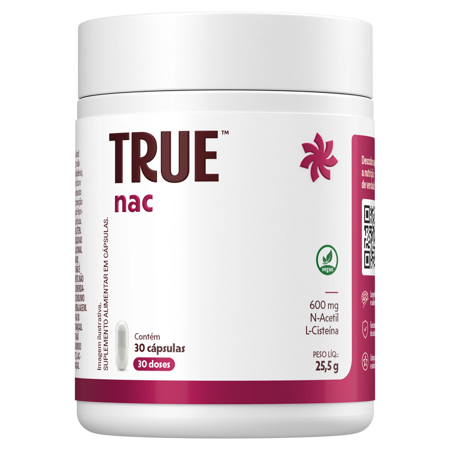 True NAC 30 cápsulas - frente
