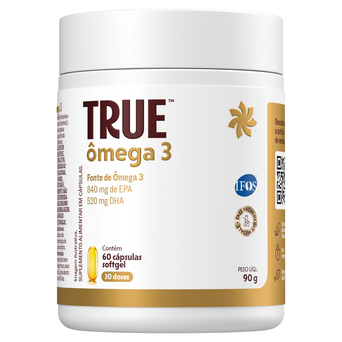 True Ômega 3 60 cápsulas - frente