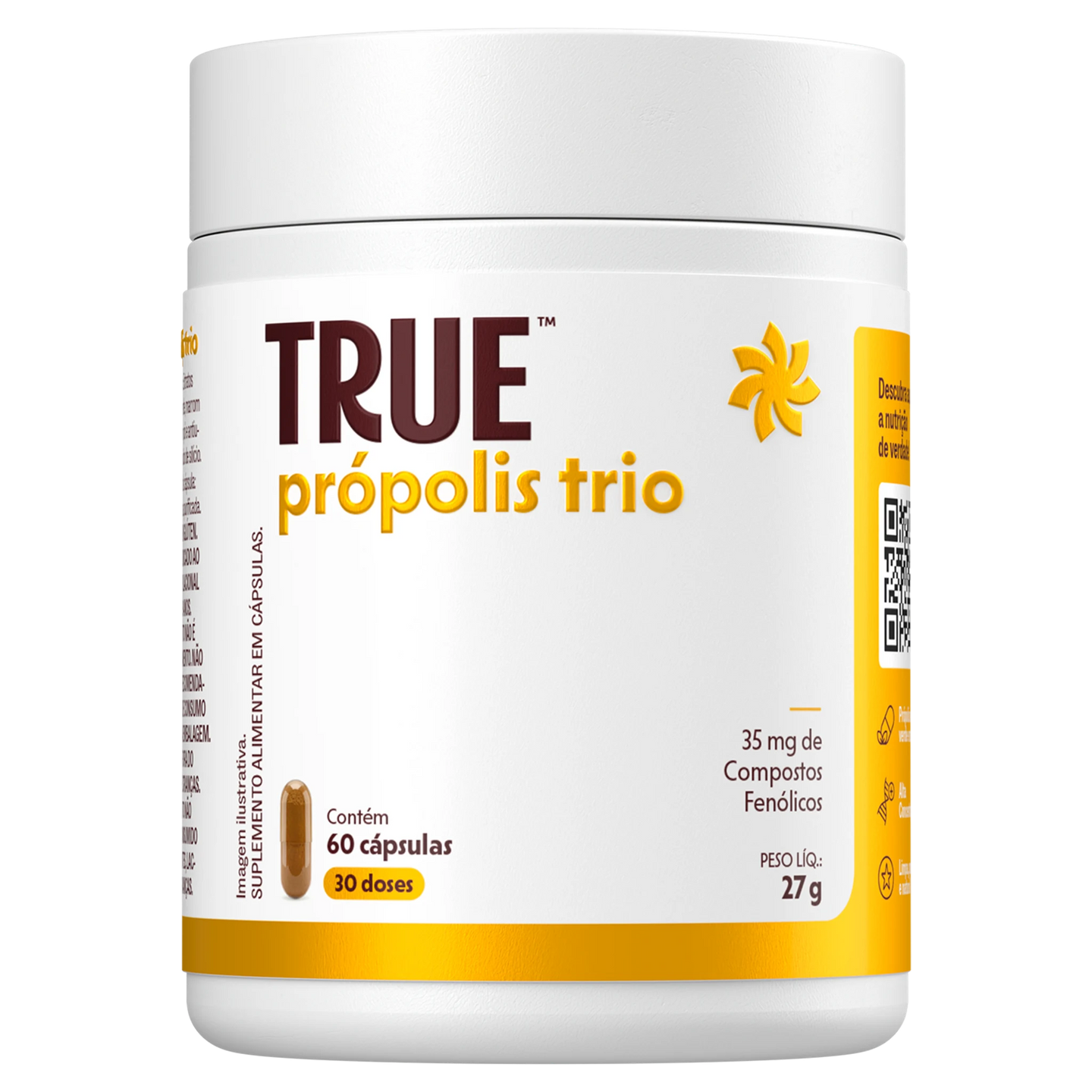 True Própolis Trio 60 cápsulas - frente