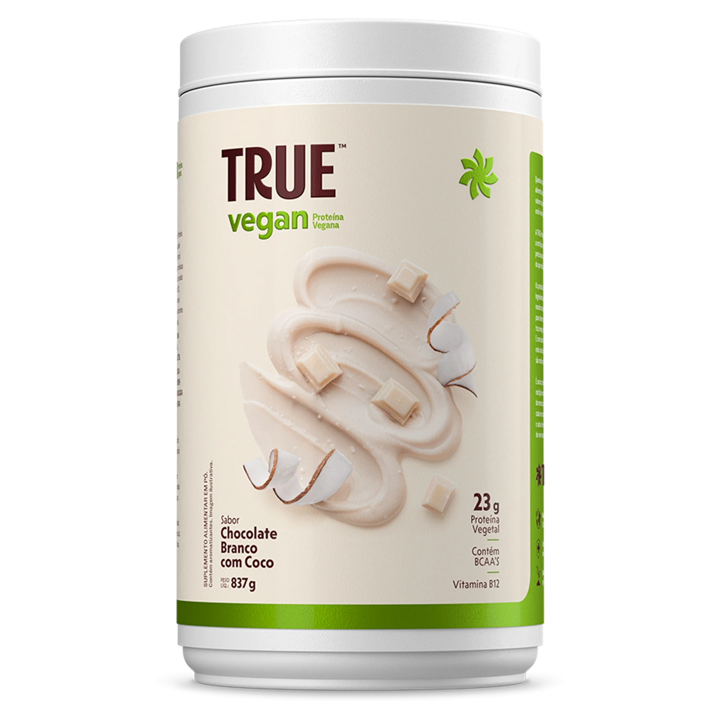 True Vegan Chocolate Branco com Coco 837g