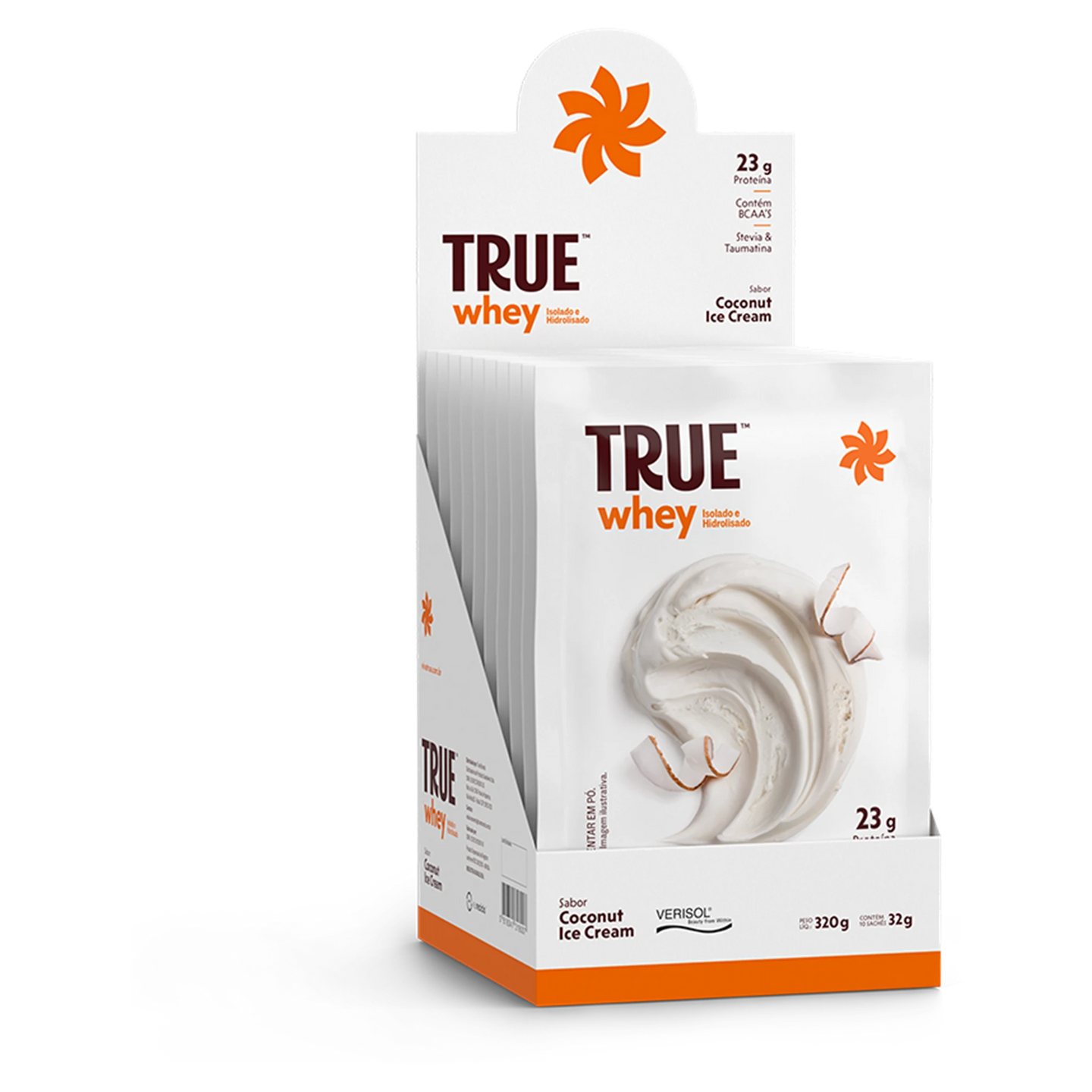 True Whey display de sachês Coconut Ice Cream