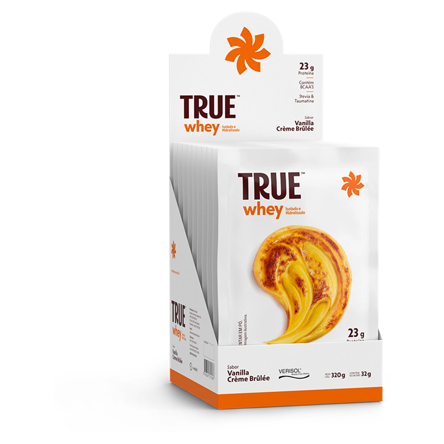 True Whey display de sachês Creme Brulee