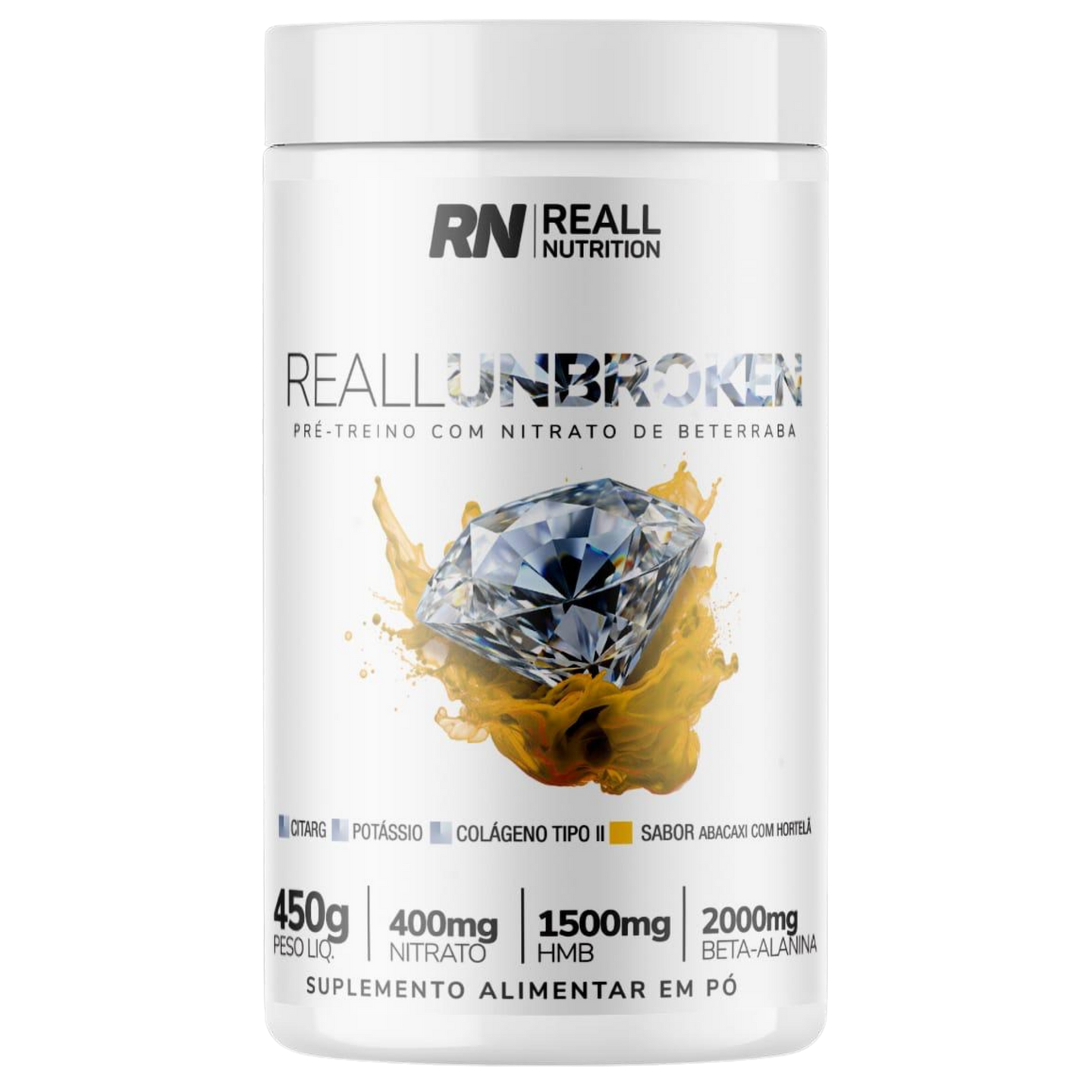Reall Unbroken Pré-Treino com Nitrato de Beterraba
