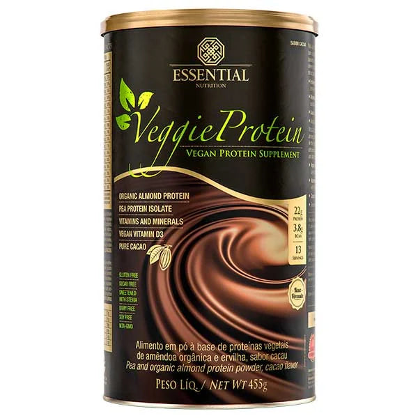 Lata de Veggie Protein Cacao Essential Nutrition