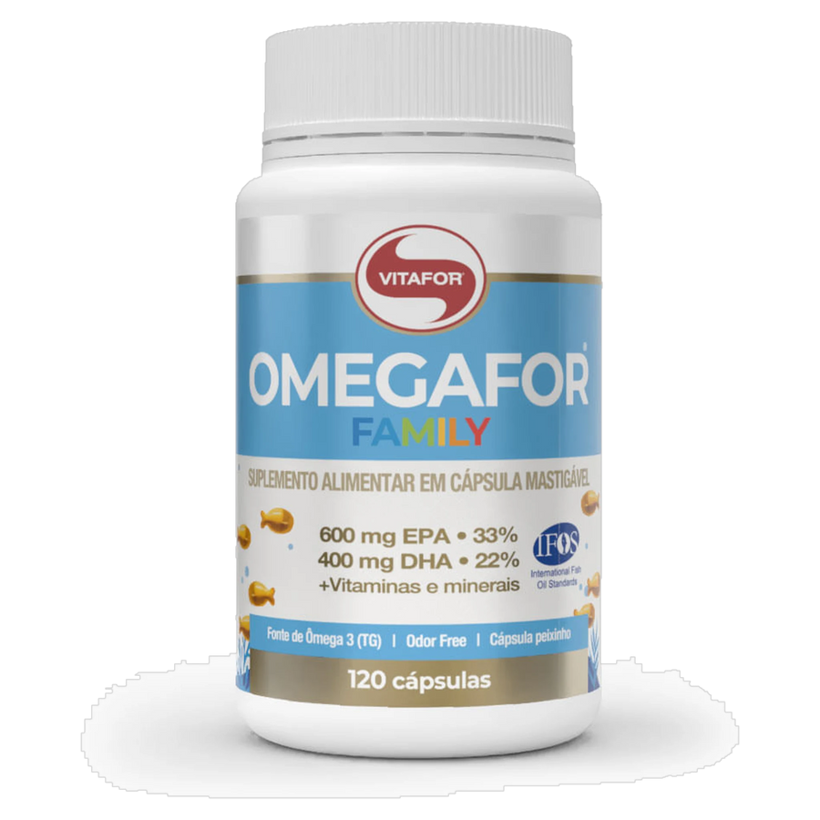 Omegafor Family: Ômega 3 + Vitaminas e Minerais — 120 cápsulas