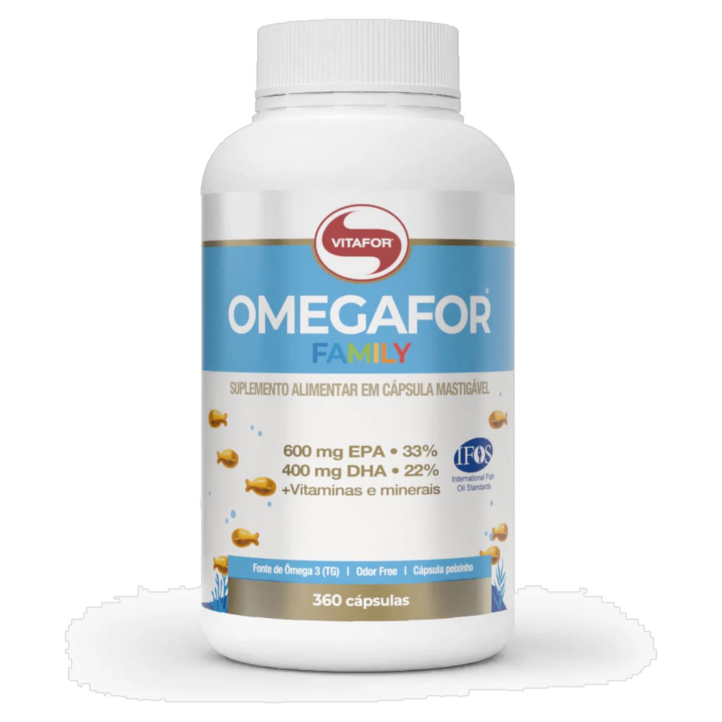 Omegafor Family: Ômega 3 + Vitaminas e Minerais — 360 cápsulas