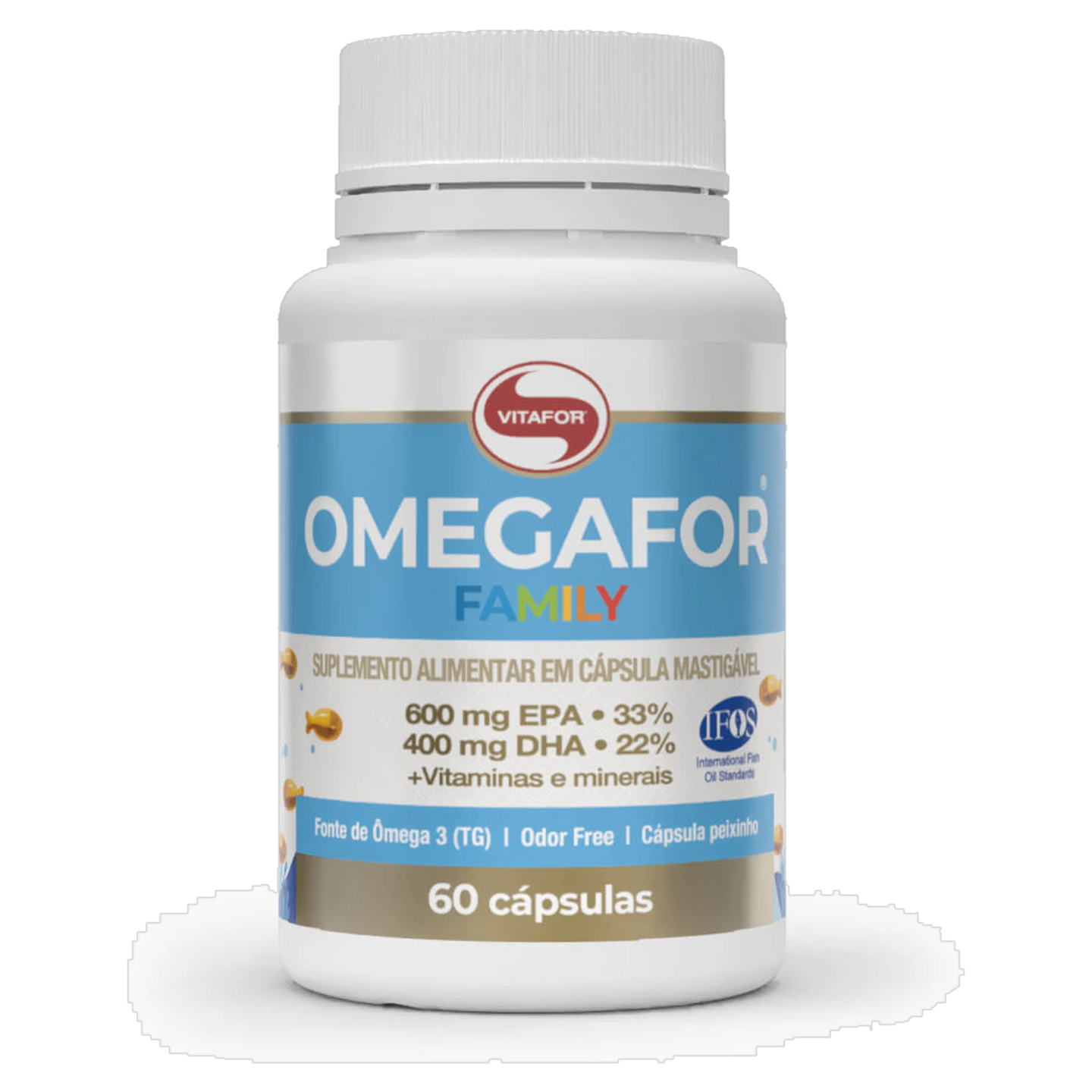 Omegafor Family: Ômega 3 + Vitaminas e Minerais — 60 cápsulas