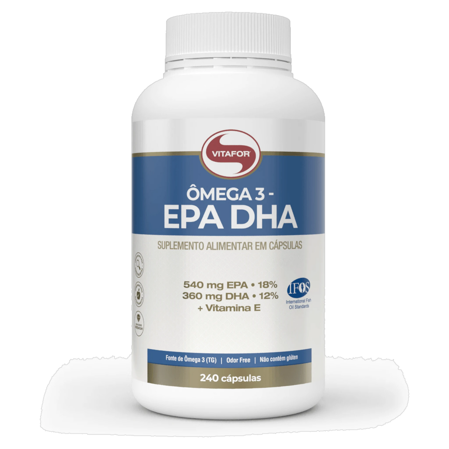 Ômega 3 EPA DHA: Ômega 3 + Vitamina E — 240 cápsulas