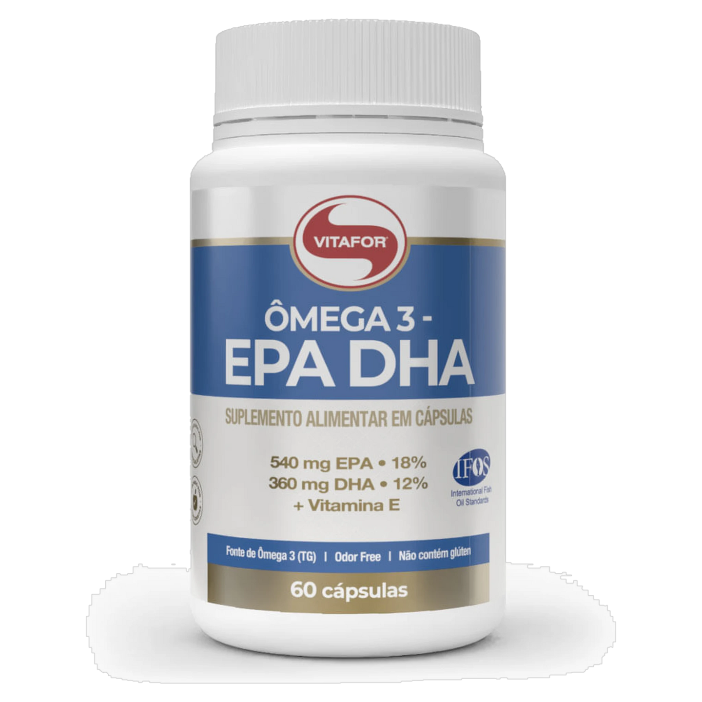 Ômega 3 EPA DHA: Ômega 3 + Vitamina E — 60 cápsulas