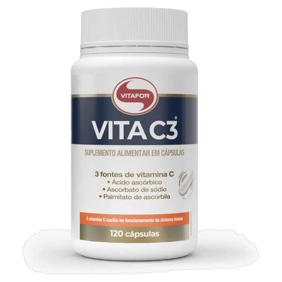 Vita C3: Suplemento 3 Fontes de Vitamina C — 120 cápsulas