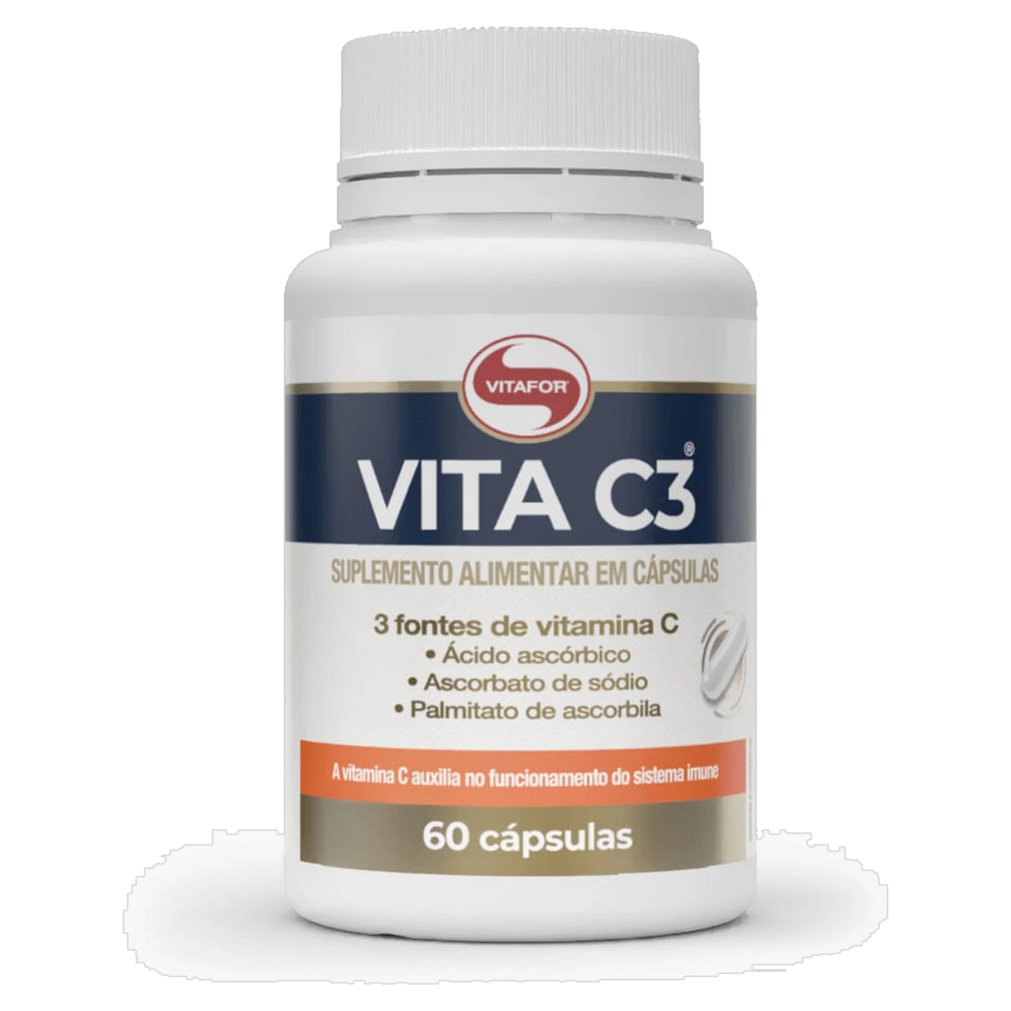 Vita C3: Suplemento 3 Fontes de Vitamina C — 60 cápsulas