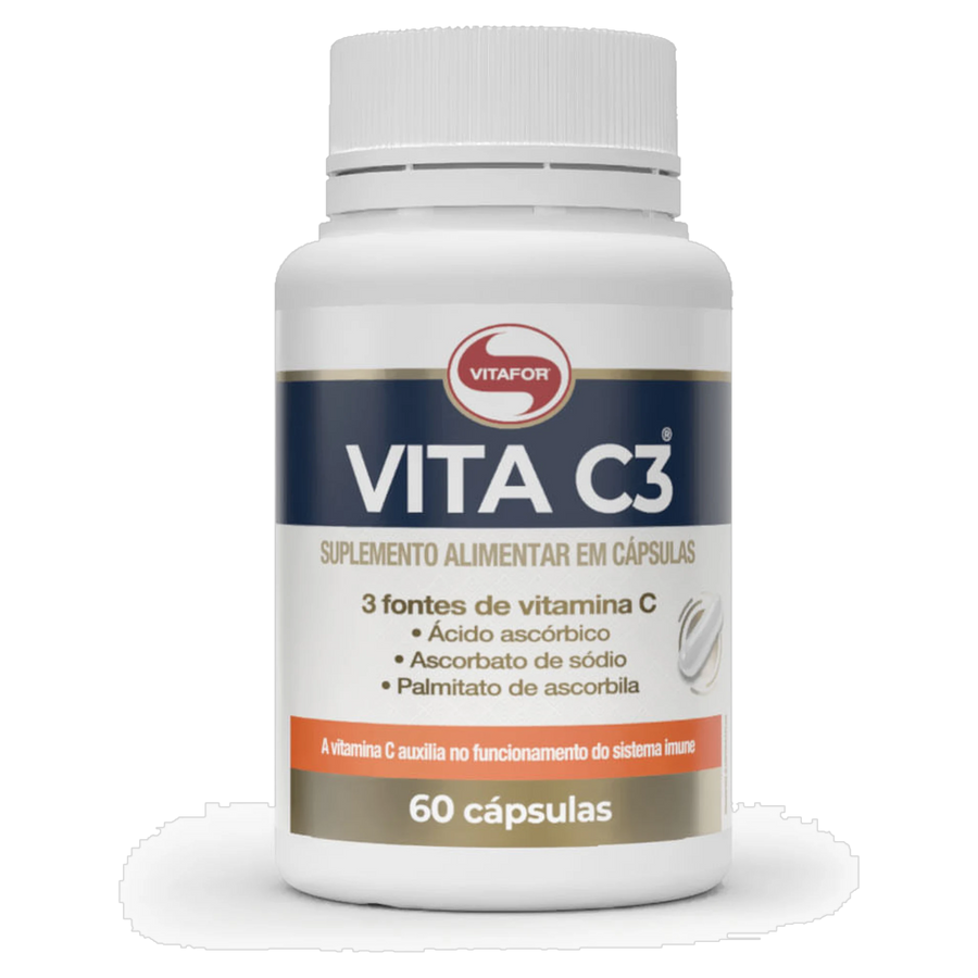 Vita C3: Suplemento 3 Fontes de Vitamina C — 60 cápsulas