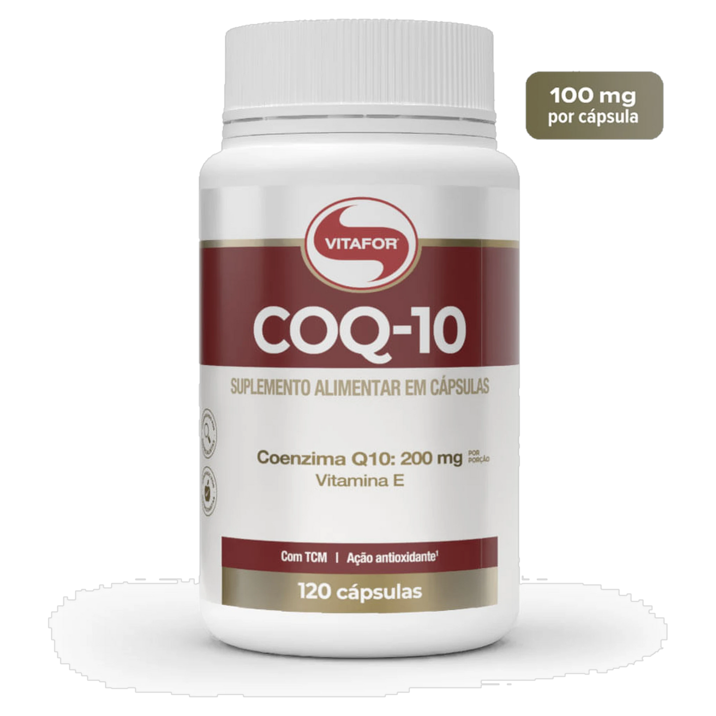 coq-10: Coenzima Q10 e Vitamina E (200mg) — 120 cápsulas