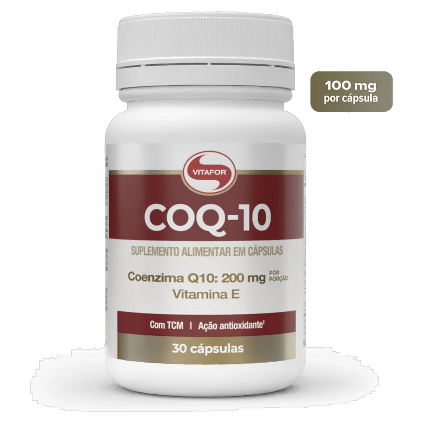 coq-10: Coenzima Q10 e Vitamina E (200mg) — 30 cápsulas