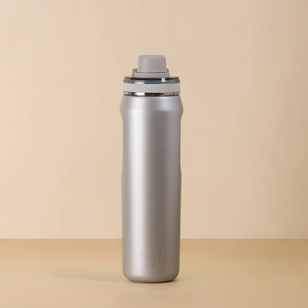 Garrafa Térmica Pacco Vyta 650 ml cor Ouro Branco
