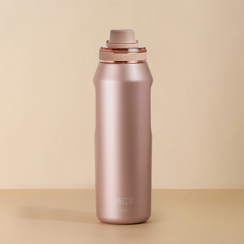 Garrafa Térmica Pacco Vyta 950 ml cor Ouro Rose