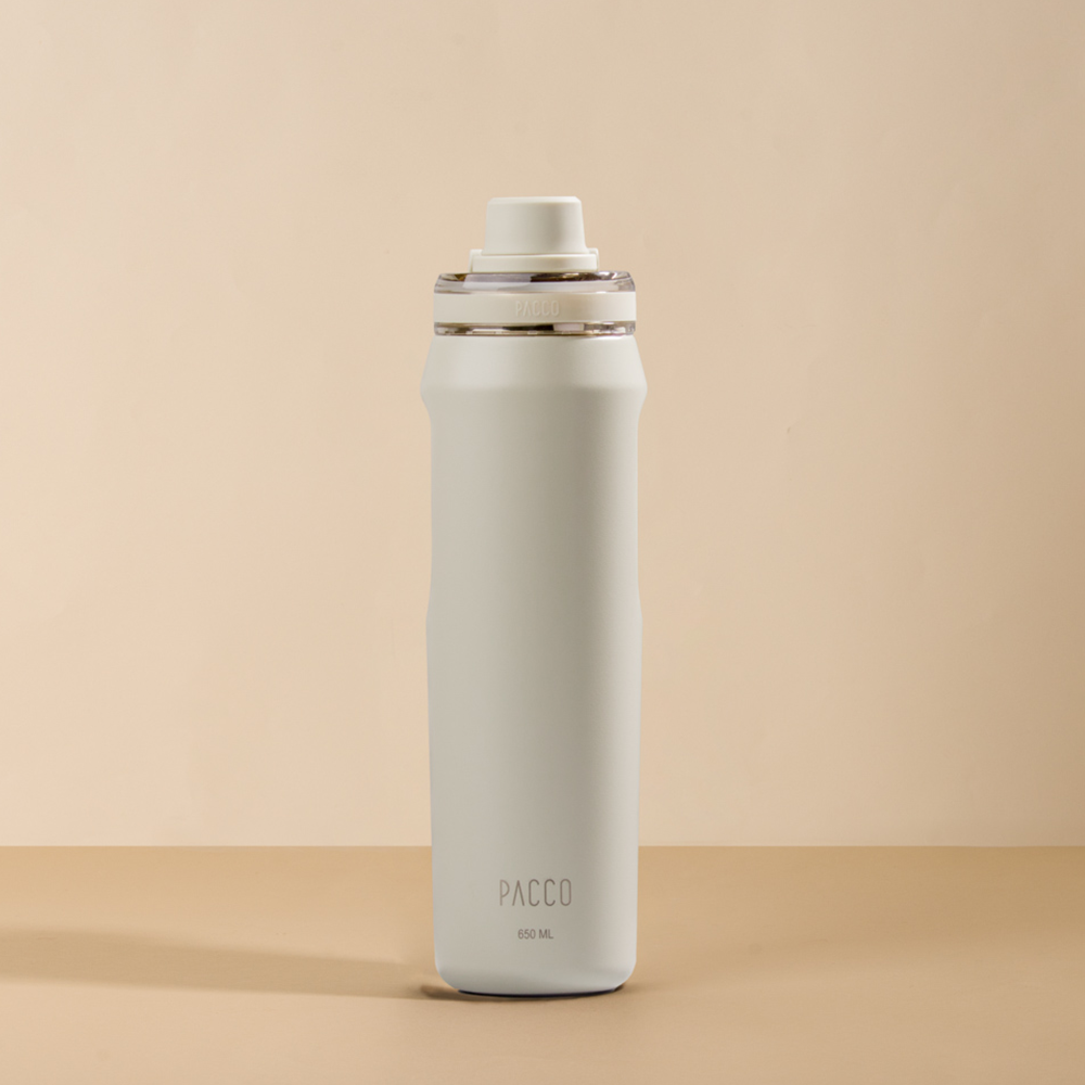 Garrafa Térmica Pacco Vyta 650 ml cor Creme