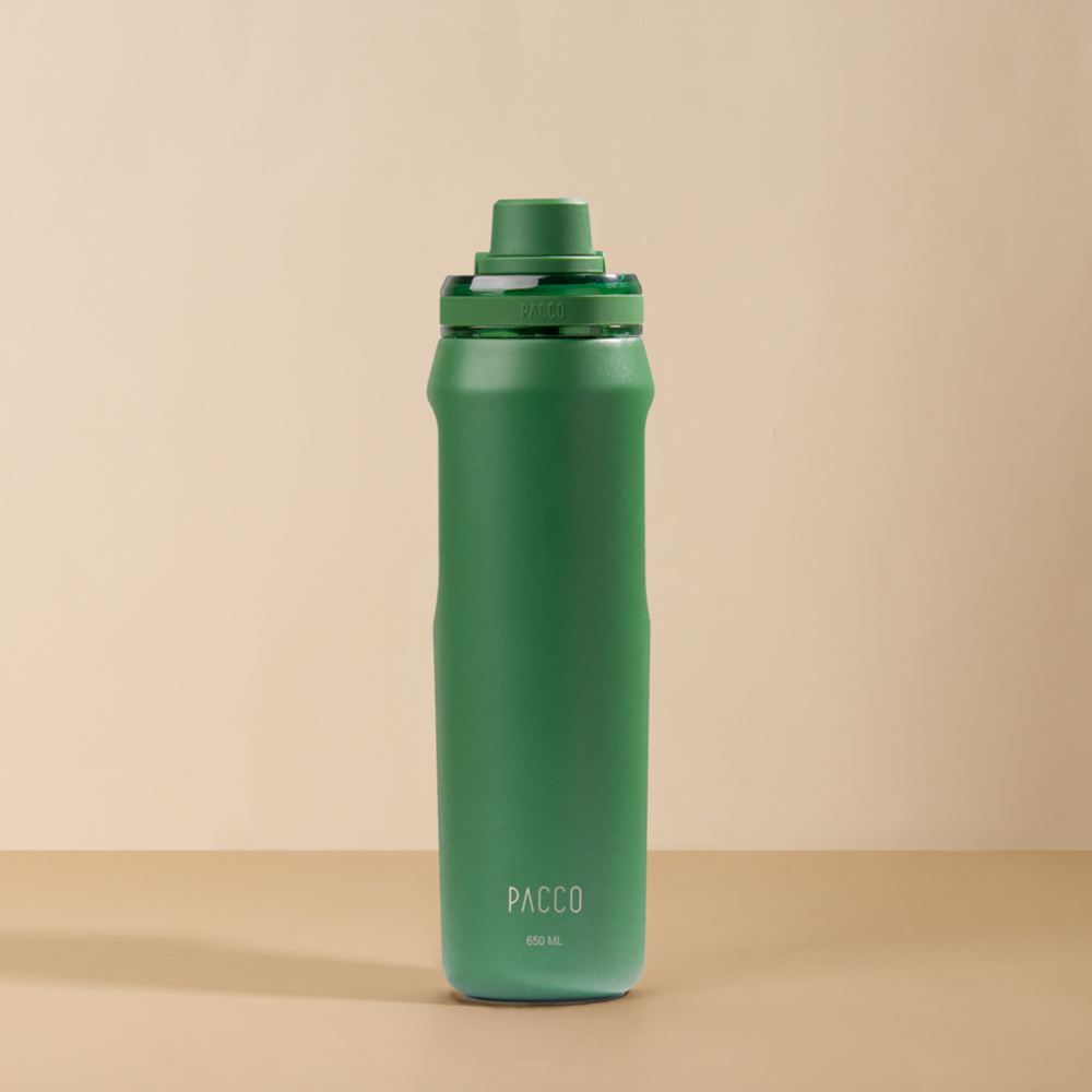 Garrafa Térmica Pacco Vyta 650 ml cor Verde Militar