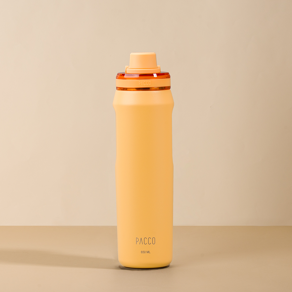 Garrafa Térmica Pacco Vyta 650 ml cor Yellow Crush
