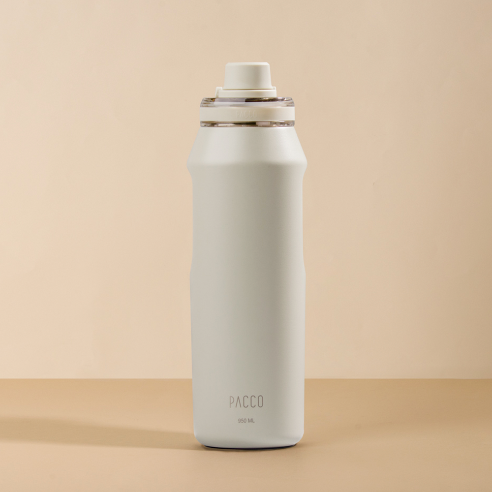 Garrafa Térmica Pacco Vyta 950 ml cor Creme
