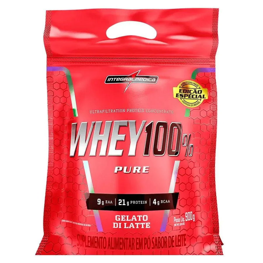 Whey 100% Pure Concentrado Integralmédica Gelato Di Latte / Refil 900g